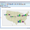 SPSSマップ機能表示例（地域ごとのグラフ表示）