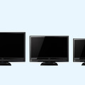 MDR2シリーズ55V型LCD-55MDR2（左）、46V型LCD-46MDR2（中央）、40型LCD-40MDR2（右）