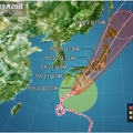 台風15号の予想進路図