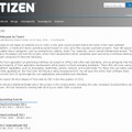 「Tizen（タイゼン）」プロジェクトサイト（画像）