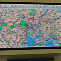 東京地区のVICS情報をリアルタイムで表示するモニターも置かれた