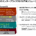 ウルトラUTMのイメージ。ファイアウォール/IPsec VPN機能に加えて、侵入検知防御（IPS）や、コンテンツセキュリティマネジメント（CSM）などの機能もオプションで統合できる