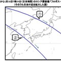 再突入予測期間の地上軌跡