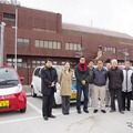 伊豆大島で三菱i-MiEVの試乗会が開催。すでに2名の購入希望者がいるのだという。
