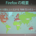 Firefoxの地域別シェア。オーストラリアとヨーロッパが高いのが分かる