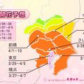 関東地方の開花予想