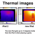 サーモグラフィによるiPad2との温度の違い