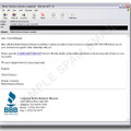 図1：米国の「商事改善協会」から送信されたように装ったメール