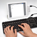 iPadではUSB接続でキーボードも使用可能