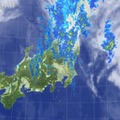 5月3日21時現在の雨雲の様子。雲は東北地方へ