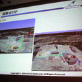 横須賀YRPでの実証実験の結果。電波の指向性、反射の状況、強度などを測定し、図で色分けしている