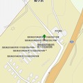 地図上の表示例（陸前高田市高田町栃ケ沢仮設団地1号棟）