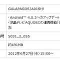 更新開始日と更新内容