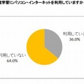 約3人に1人が家庭学習にPC・インターネットを使用している