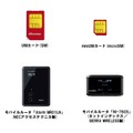 UIMカード（SIM）、miniUIMカード（microSIM）、「NI-760S」、「Aterm MR01LN」