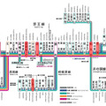 現在、京王線・井の頭線で公衆無線LANサービスを提供している駅（赤色表示）