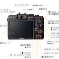 「PowerShot G15」背面の各部の名称