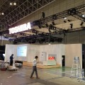 CEATEC 12ブース設営の様子（10月1日撮影）