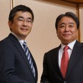 写真左から：KDDIの高橋誠代表取締役執行役員専務、住友商事の大澤善雄代表取締役専務執行役員