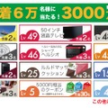 総額3,000万円のプレゼントキャンペーンを実施