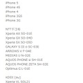 スマートフォンのおもな対応機種一覧