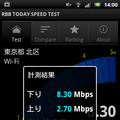 速度テストには「RBB TODAY SPEED TEST」を使用