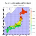 2013春 スギ花粉飛散開始時期予測（第2報）