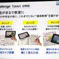 チャレンジ タブレット（試作品。画面も）