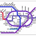 新たに利用可能となる路線（赤色表示）／現在すでに利用可能な路線（青色表示）