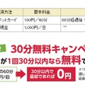 利用料金およびキャンペーン