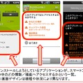 「アクセス許可」の表示画面の例