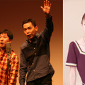 映画「ヒッチコック」のプロモーション映像「3分でわかる！映画『ヒッチコック』」を制作する爆笑問題（左）と太田光代