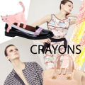 「CRAYONS – “Play with Colors!”」はCato Friendのイラストも組み合わせてコラージュできる
