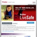 「McAfee LiveSafe」紹介ページ
