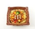 生パスタ彩り野菜とグリルチキンの完熟トマトソース