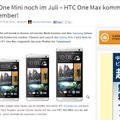 「HTC One Max」について伝える記事