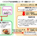 トライアルの全体図とユーザー導線イメージ