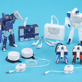 TRANSFORMERS MUSIC LABEL（上がSOUNDWAVE playing audio player、下がFRENZY＆RUMBLE playing earphone）