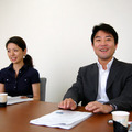オリックス不動産・住宅統括部の永井哲也氏（右）と佐藤理恵氏（左）
