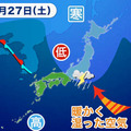 7月27日、隅田川花火大会が中止になった際の天気図