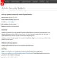 アドビによるセキュリティアップデート情報