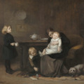ウジェーヌ・カリエール　≪病気の子ども≫1885年　オルセー美術館