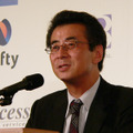 事業内容を説明するオープンワイヤレスネットワーク　代表取締役　深田浩仁氏