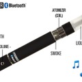 ボリュームボタンのほか裏面にはマイク、スピーカーも内蔵する「Supersmoker Bluetooth」