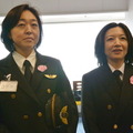 JALエクスプレス 藤明里機長（右）、田村明子副操縦士（左）
