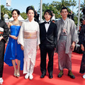 村上虹郎＆吉永淳＆松田美由紀＆村上淳＆渡辺真起子＆河瀬直美（監督）／『2つ目の窓』 in 第67回カンヌ国際映画祭／(C) Getty Images