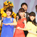 桐谷美玲（女子レッド）＆藤井美菜（女子ブルー）＆高畑充希（女子イエロー）＆有村架純（女子グリーン）＆山本美月（女子ネイビー）＆佐藤二朗＆福田雄一（監督）＆カメムシゲルゲ／『女子ーズ』完成披露試写会