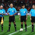 2010年ワールドカップ決勝で第4審判を務めた西村（向かって右から2人目）　(c) Getty Images
