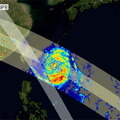 2014年7月7日15時41分頃（日本時間）TRMMとGPM主衛星が、同時に台風8号を観測
