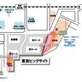 UQコミュニケーションズ。仮設基地局設置場所および臨時強化エリアイメージ